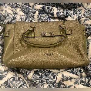 Olive colored Coach bag